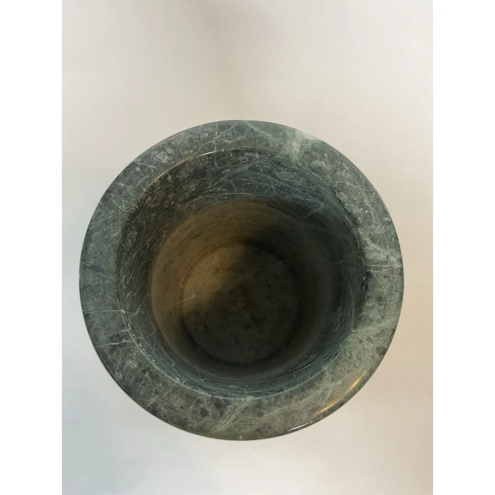 Vintage MCM Green Marble Stone‎  Utensil Holder 5,2
